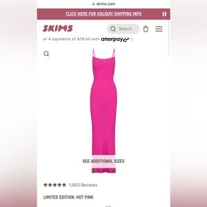 SKIMS HOT PINK DRESS